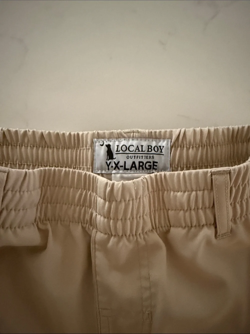 Local Boy Kids' Tan Elastic-Waist Shorts